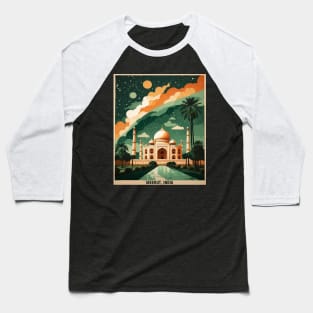 Meerut India Starry Night Vintage Tourism Travel Baseball T-Shirt